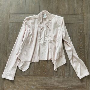White House Black Market Blush Pink Suede Jacket